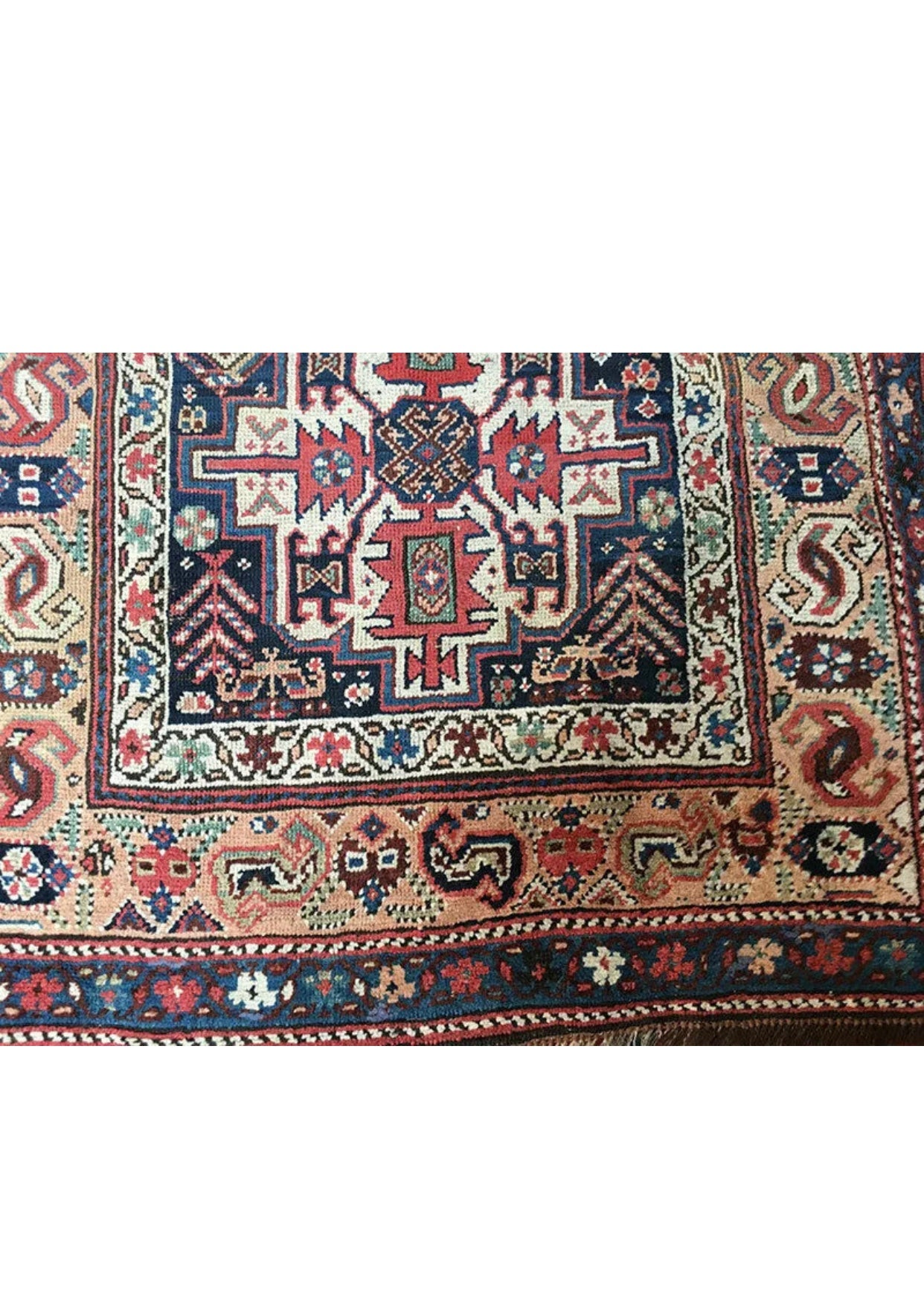 An Antique 12’ Long Persian tribal Kurdish Hallway Runner Rug