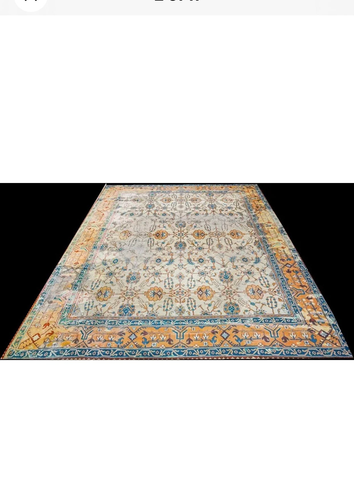 An Antique Palace Size 15’x17’ Turkish/Oushak Rug