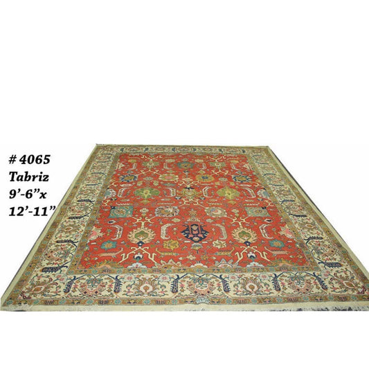 An Antique Signed Persian Tabriz rug