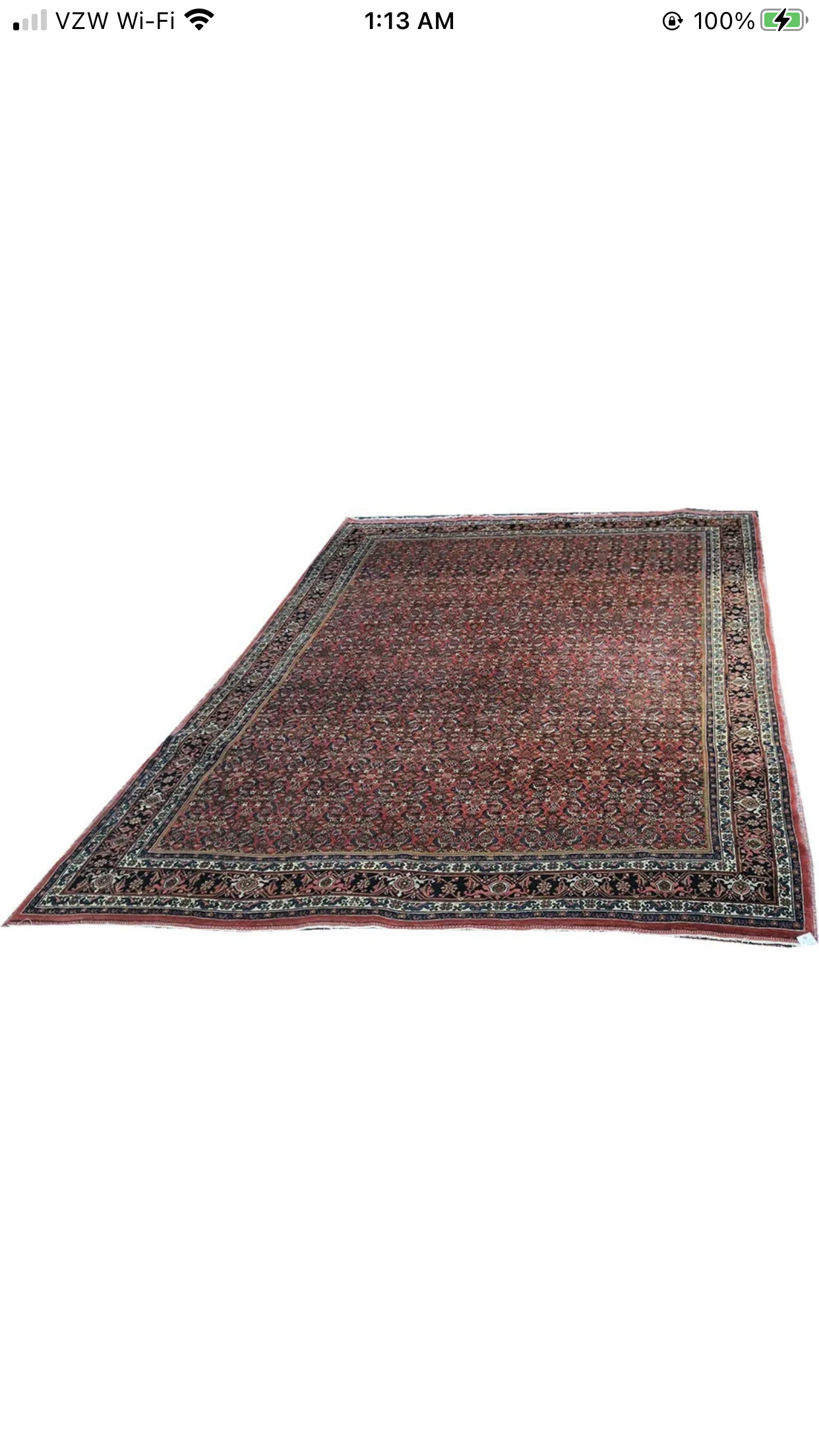 An Antique Genuine Persian Bidjar Rug