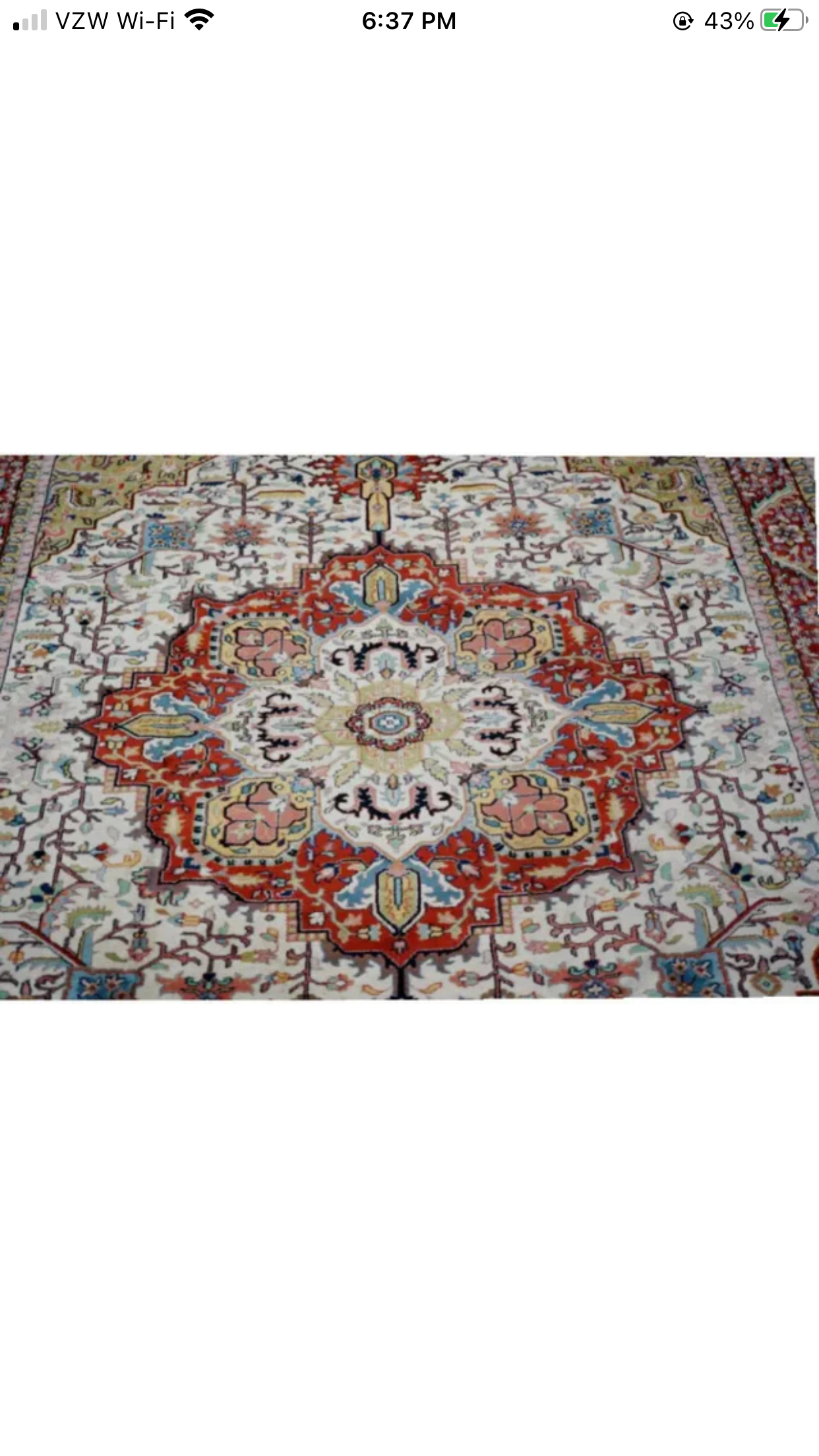 A Vintage Palace Size Persian Heriz Style Rug