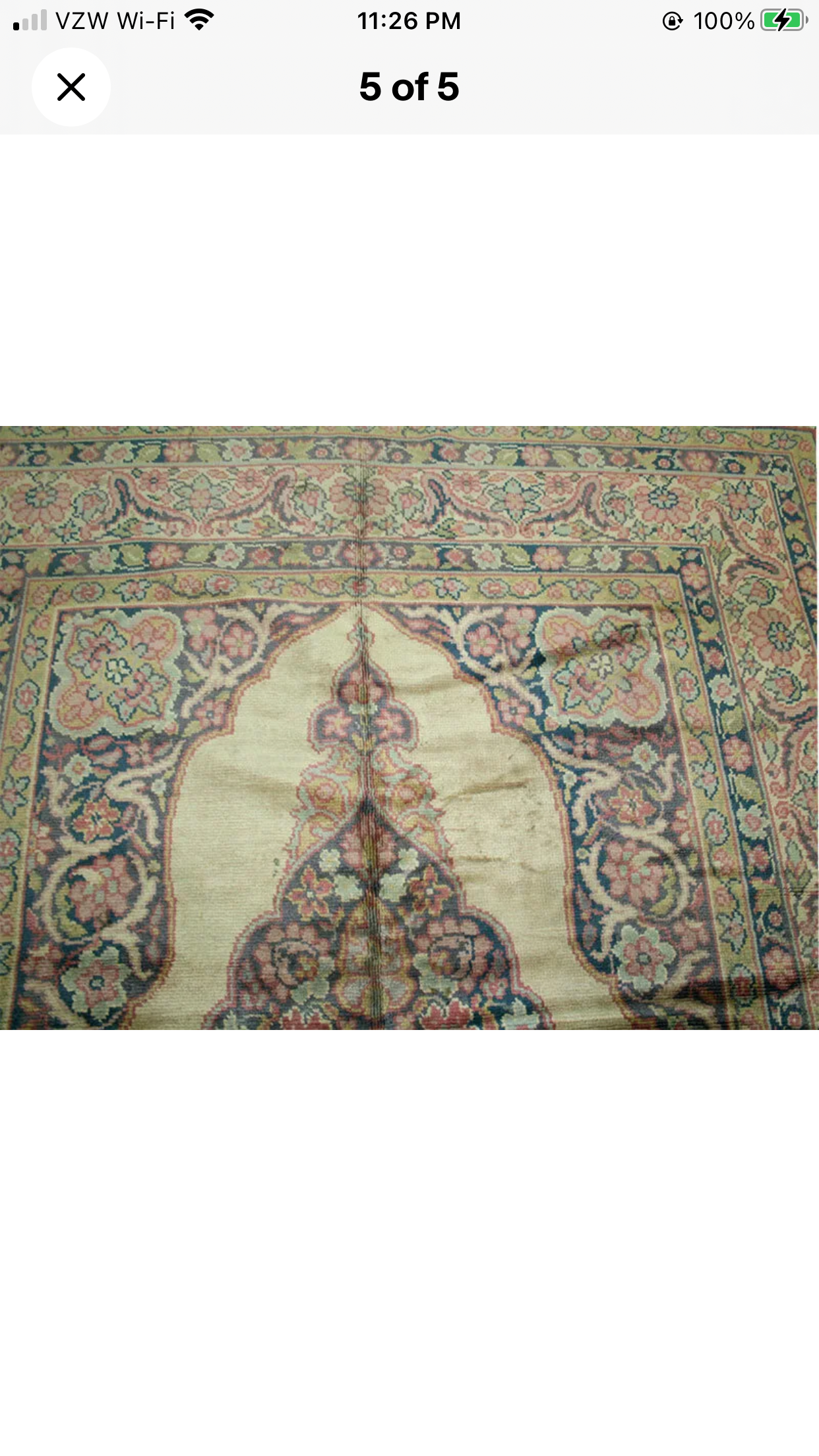 A Vintage European Rug “Persian Haji Jalili Tabriz Style”