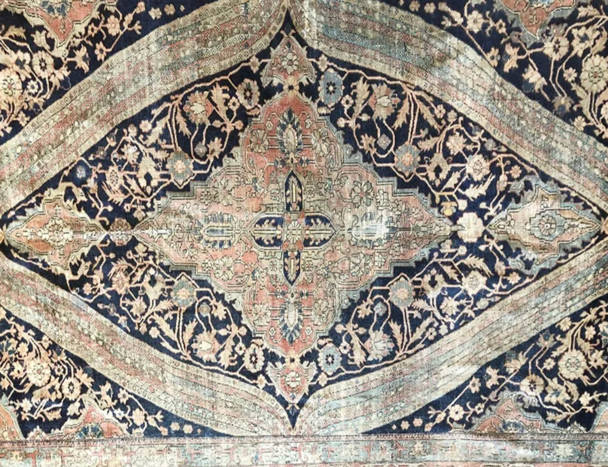 A 19th Century Distressed Persian Mohtashem Kashan