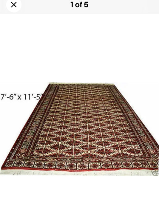 An Antique Tribal Turkoman Yamout Area Rug