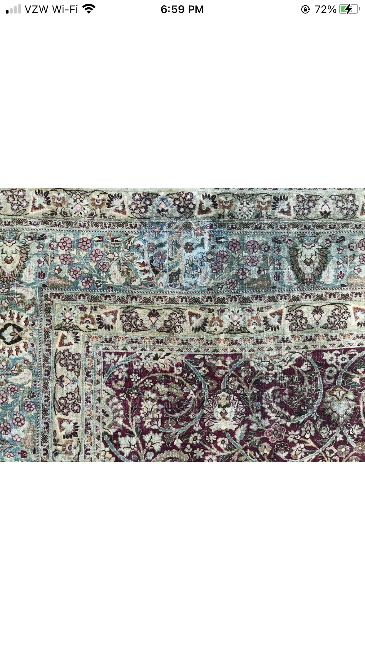 Antique 10’x14’ Distressed Persian Mashad Rug
