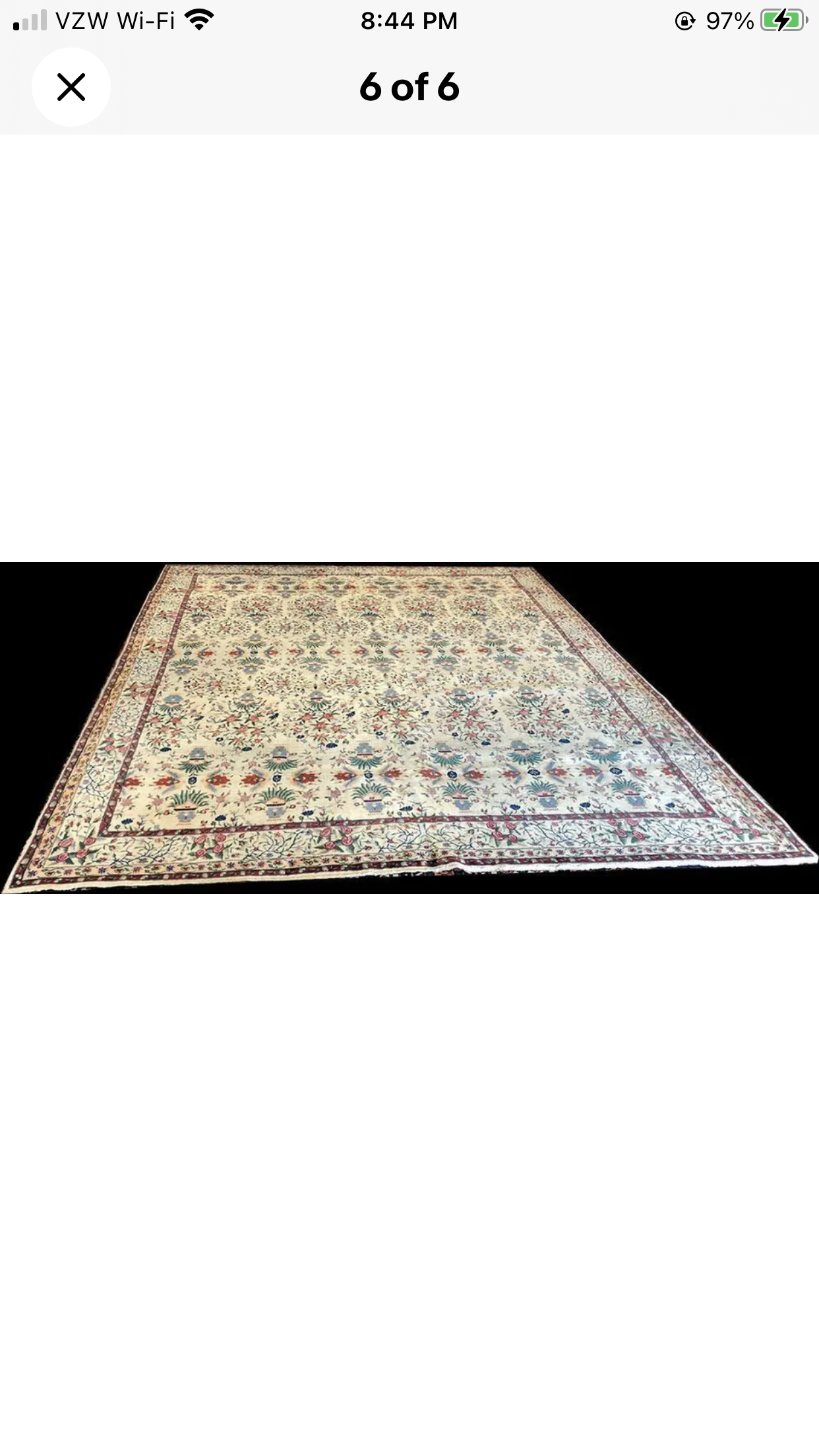 An Antique 11’ x 13’ Persian Tabriz Rug Zelli Pattern”