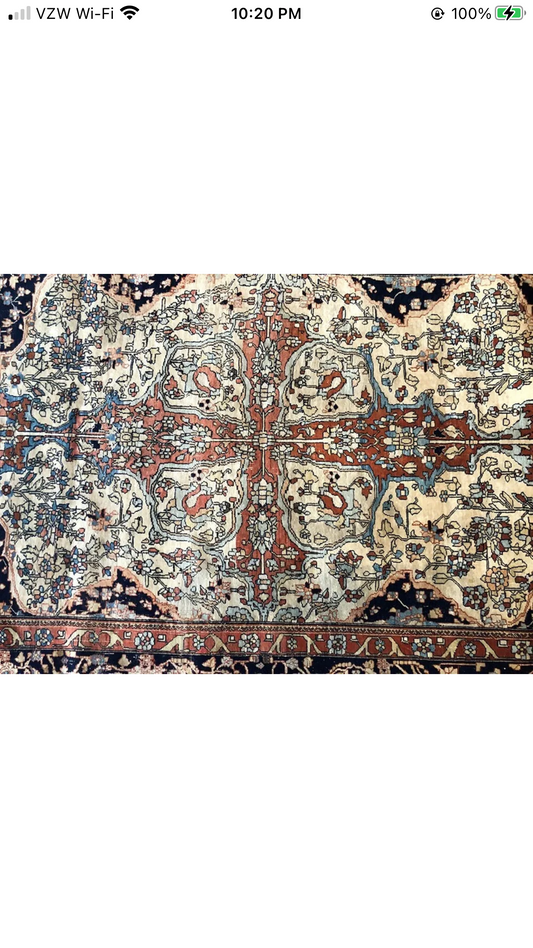 Antique Exotic Persian Mohtashem Rug