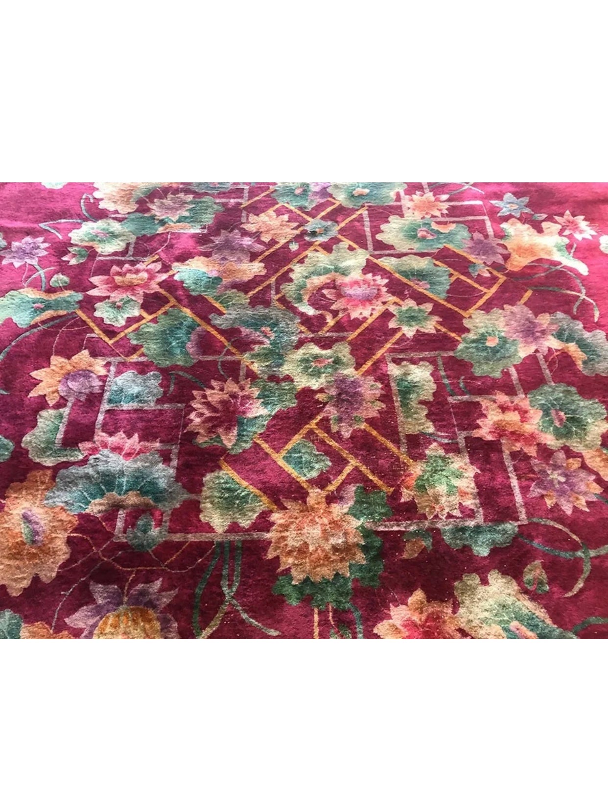 An Antique ArT Deco/ Art Nouveau Chinese Rug