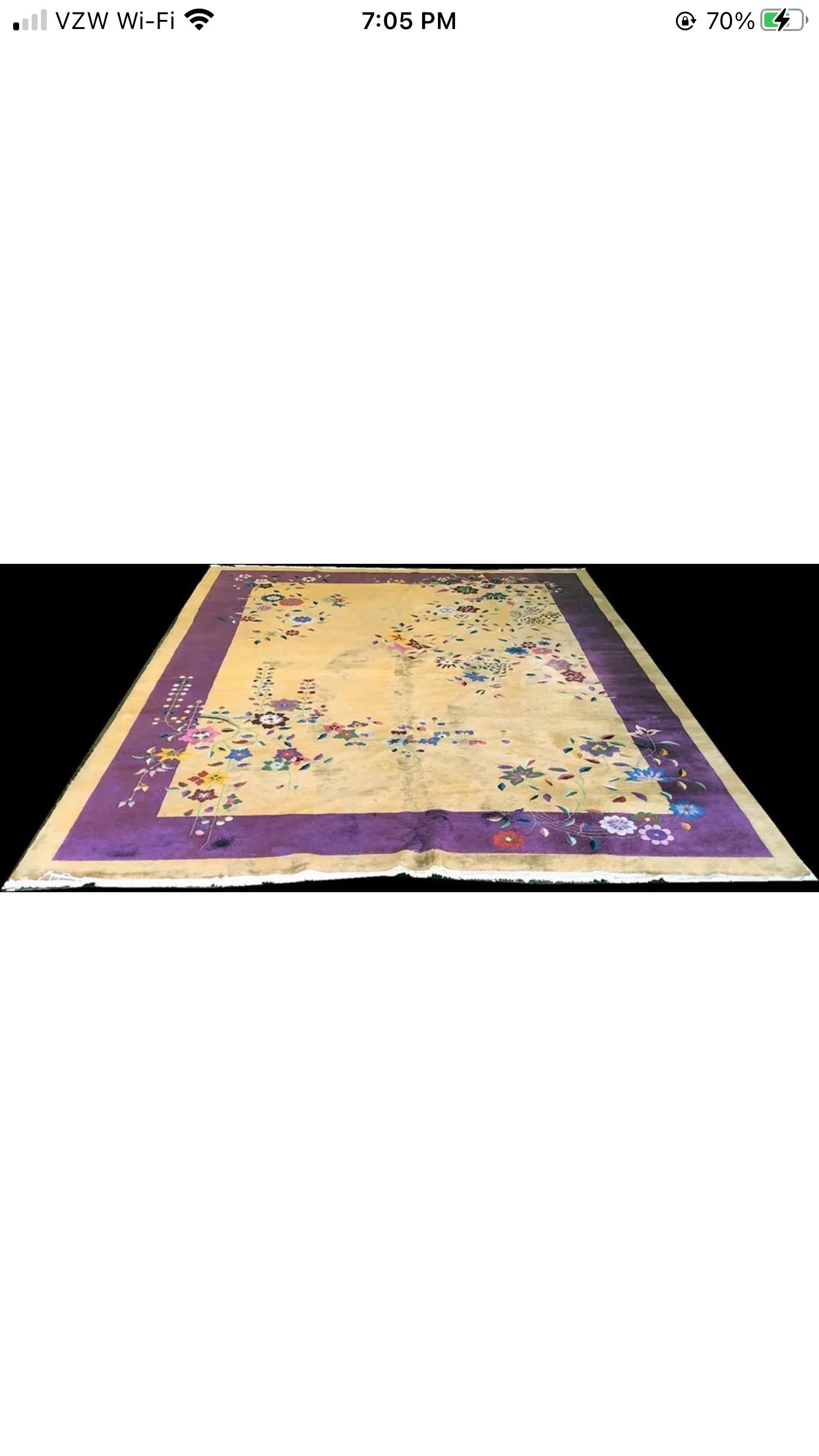 Antique Gold & Purple Art Deco Chinese Rug