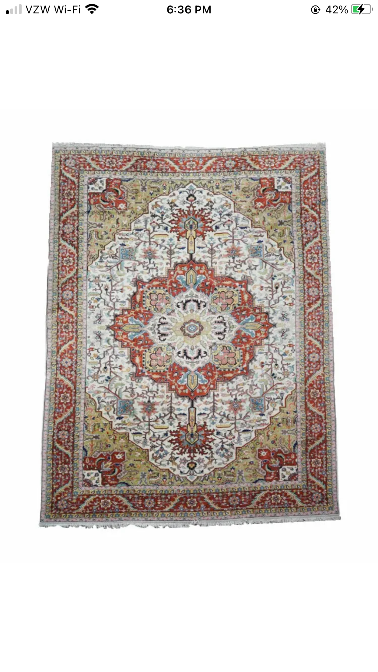 A Vintage Palace Size Persian Heriz Style Rug