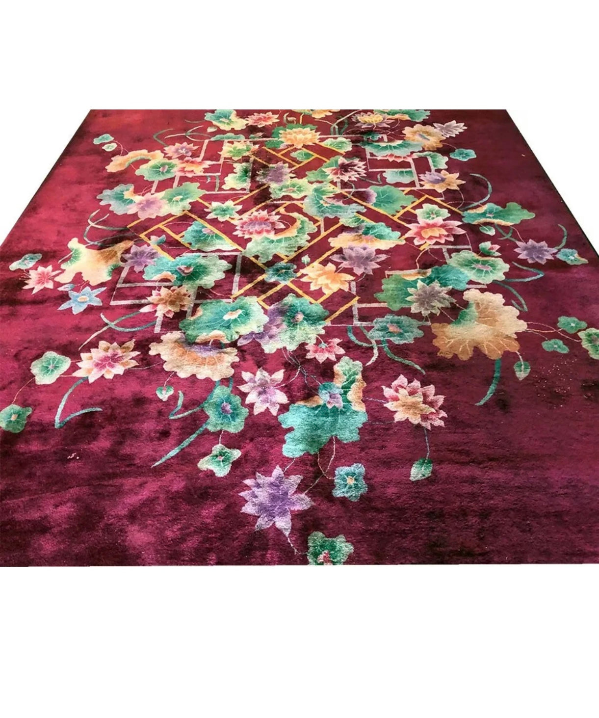 An Antique ArT Deco/ Art Nouveau Chinese Rug