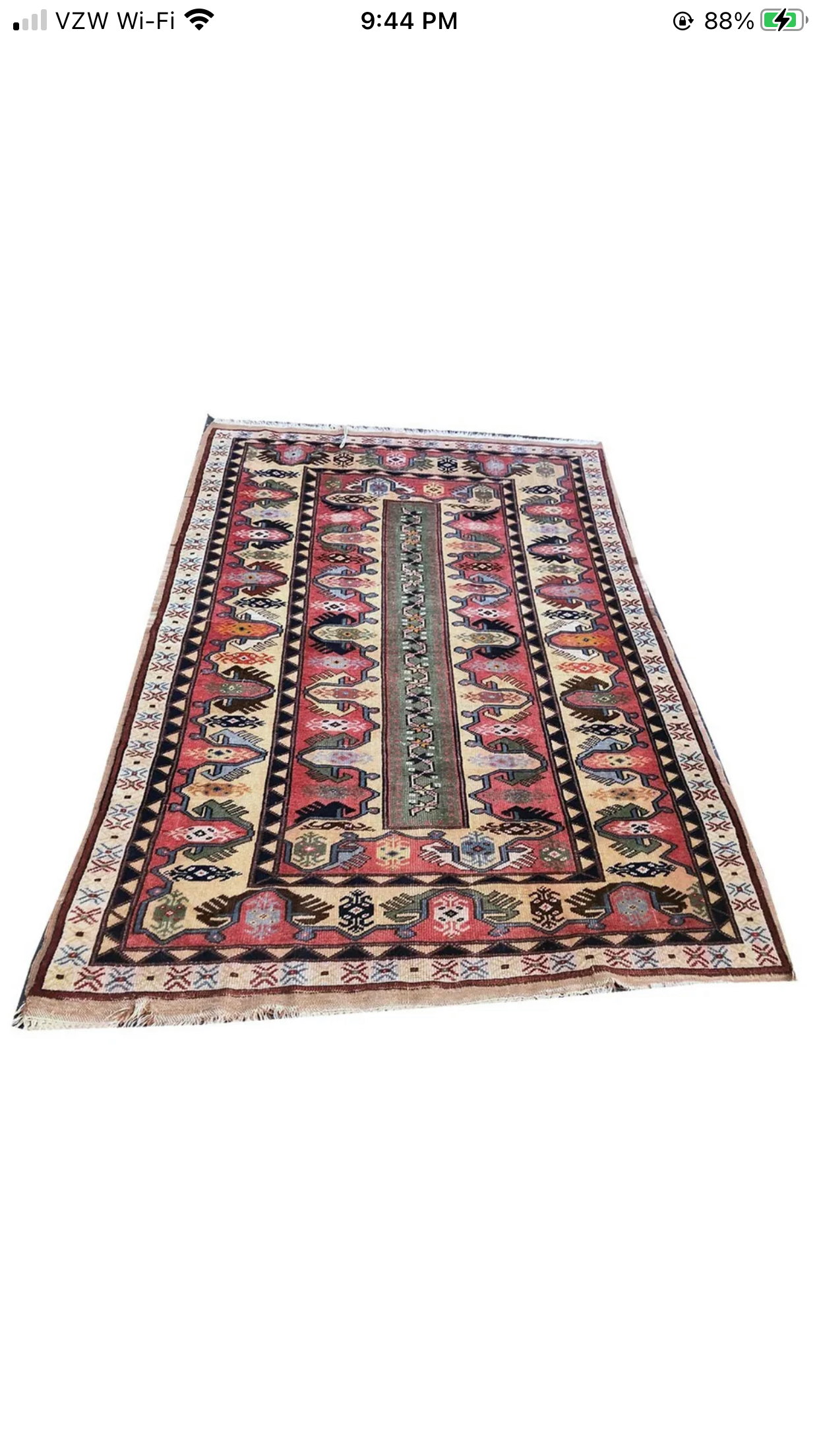 A Vintage Turkish Ladik Area Rug