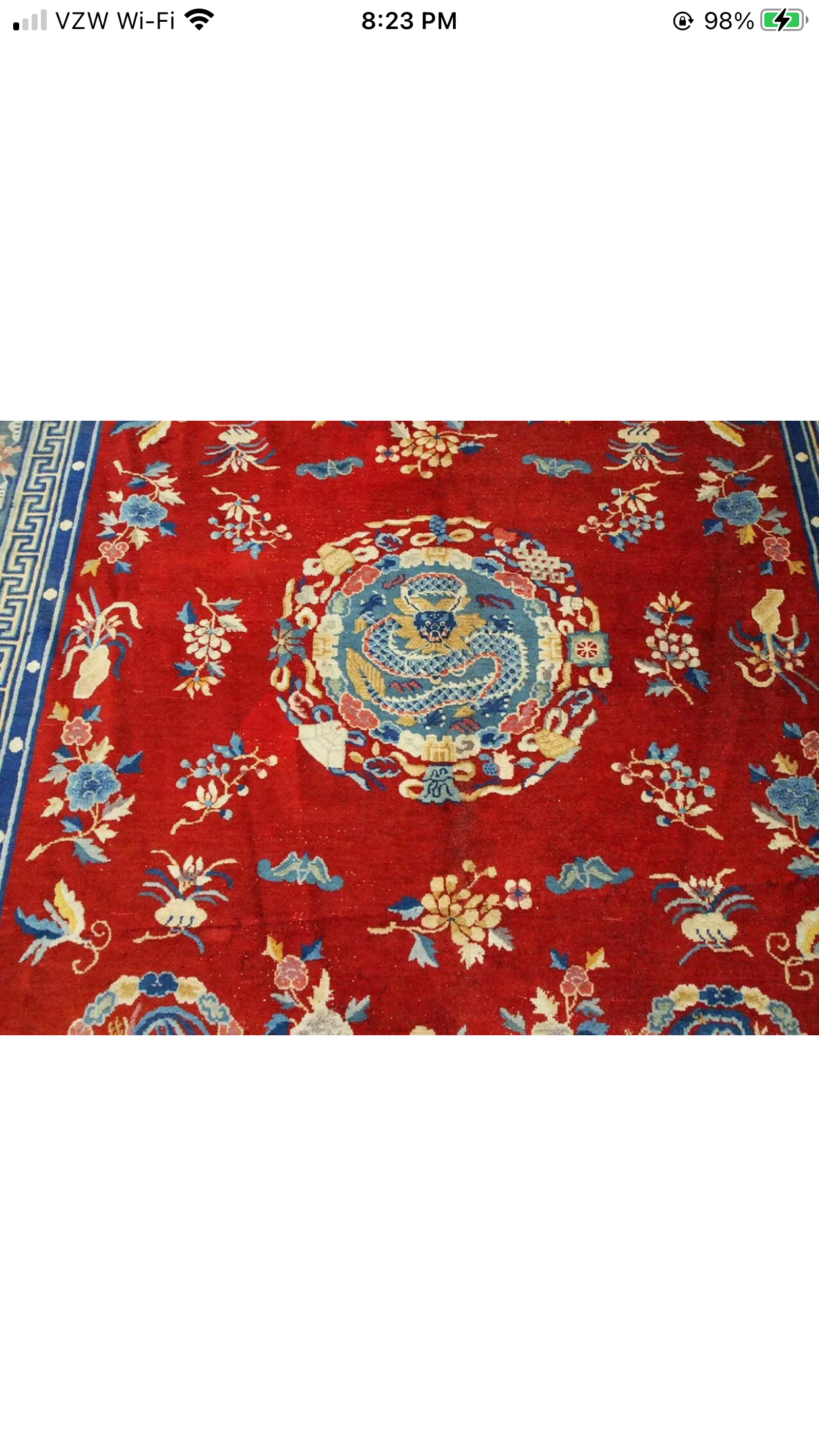 An Antique Dragon Art Deco Chinese Rug