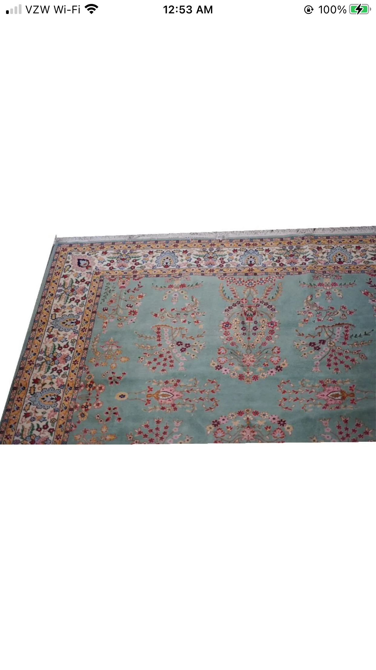 A Vintage 8’ x 8’ Persian Kerman Rug