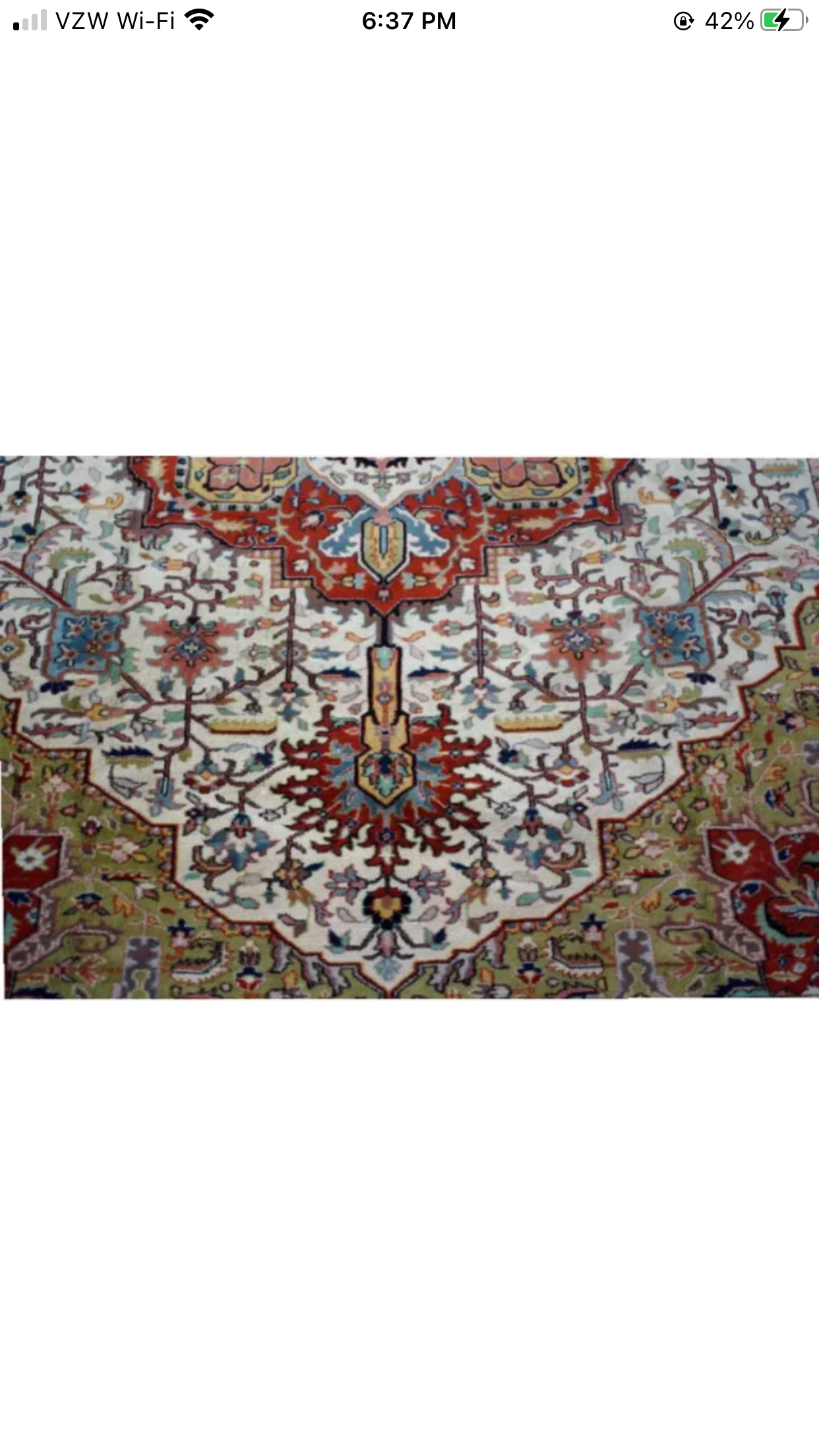 A Vintage Palace Size Persian Heriz Style Rug