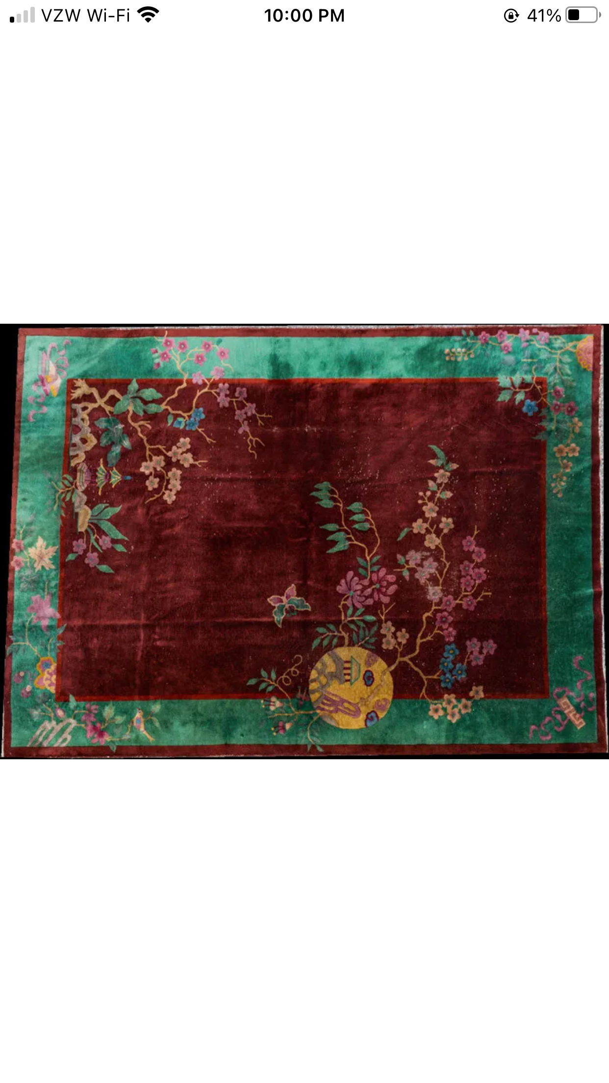 An Antique Art Deco Chinese Rug Circa 1920