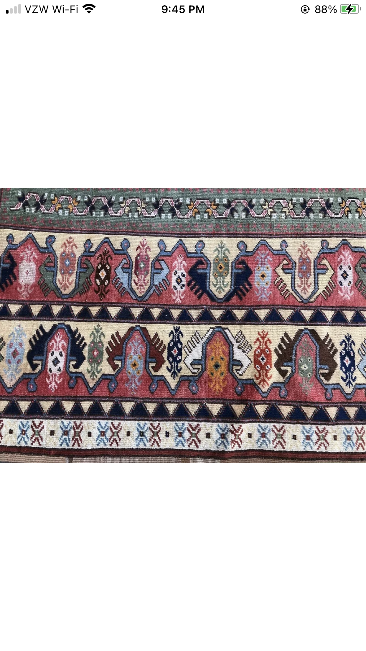 A Vintage Turkish Ladik Area Rug