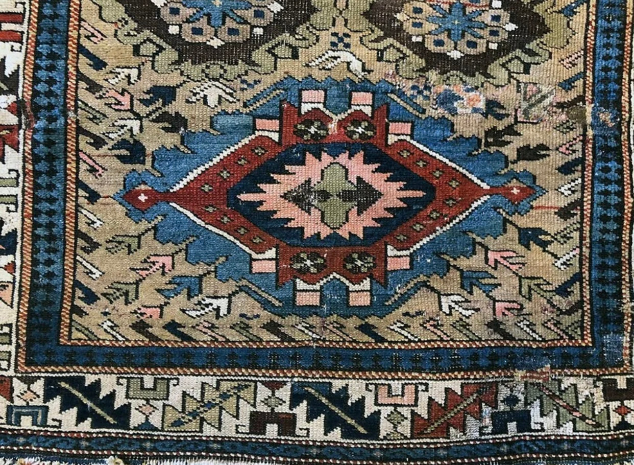 An Antique 19th Century Caucasian Kazak rug