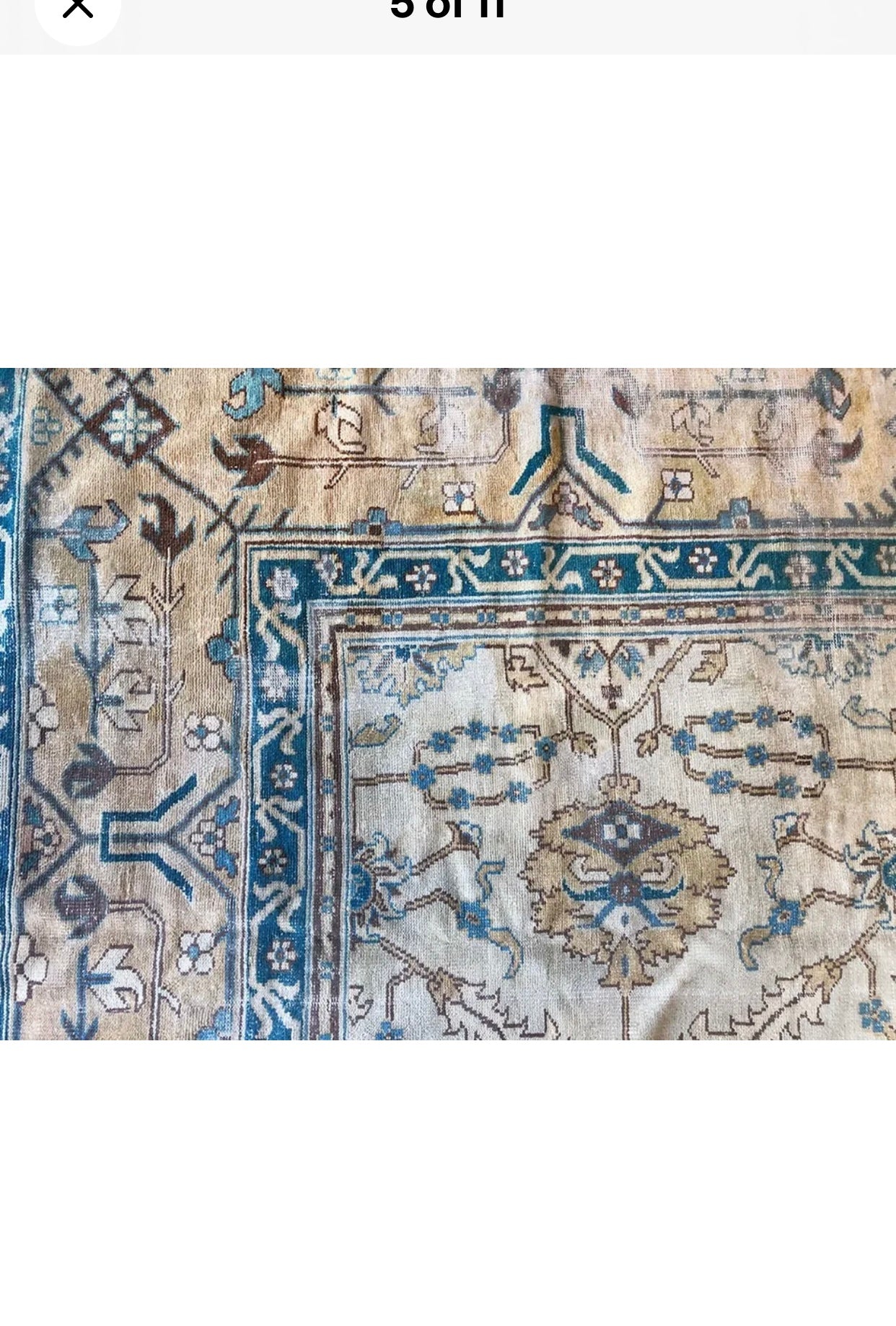 An Antique Palace Size 15’x17’ Turkish/Oushak Rug