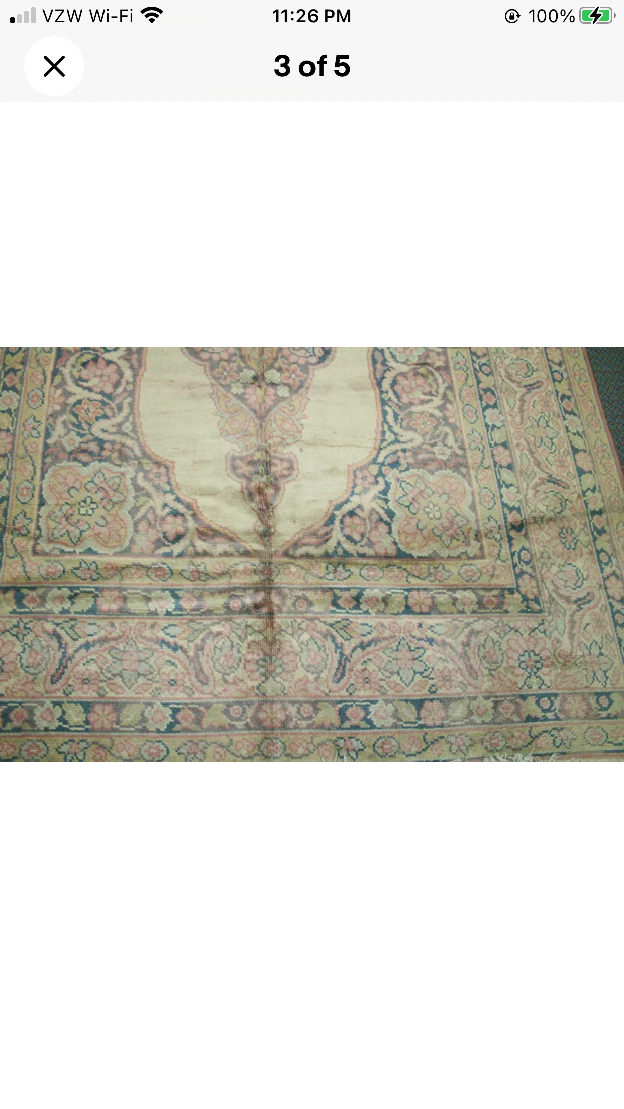 A Vintage European Rug “Persian Haji Jalili Tabriz Style”