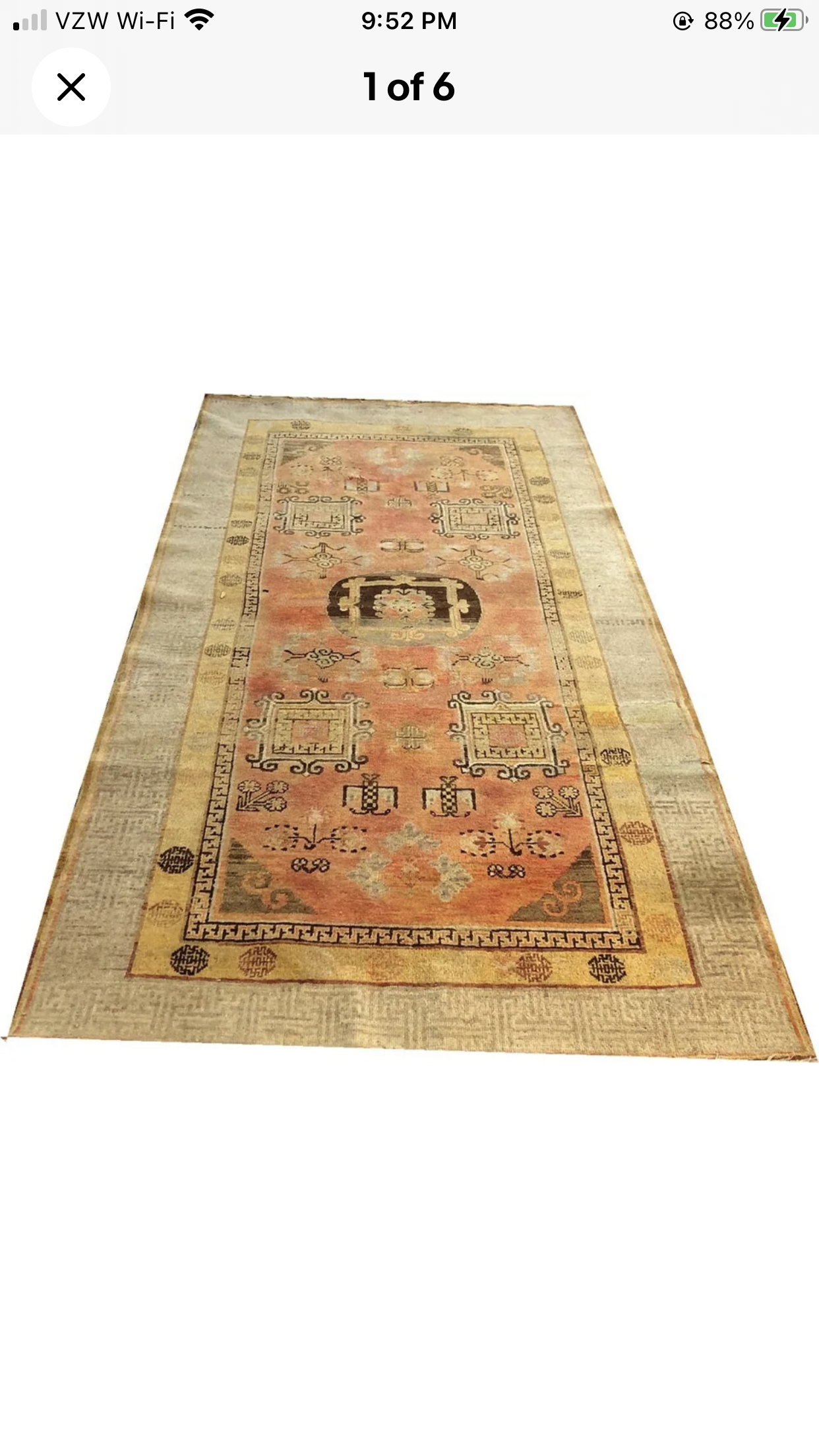 An Antique Decorative East Turkistan Rug