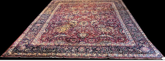 An Antique Traditional All Over Pattern Persian Kerman Rug