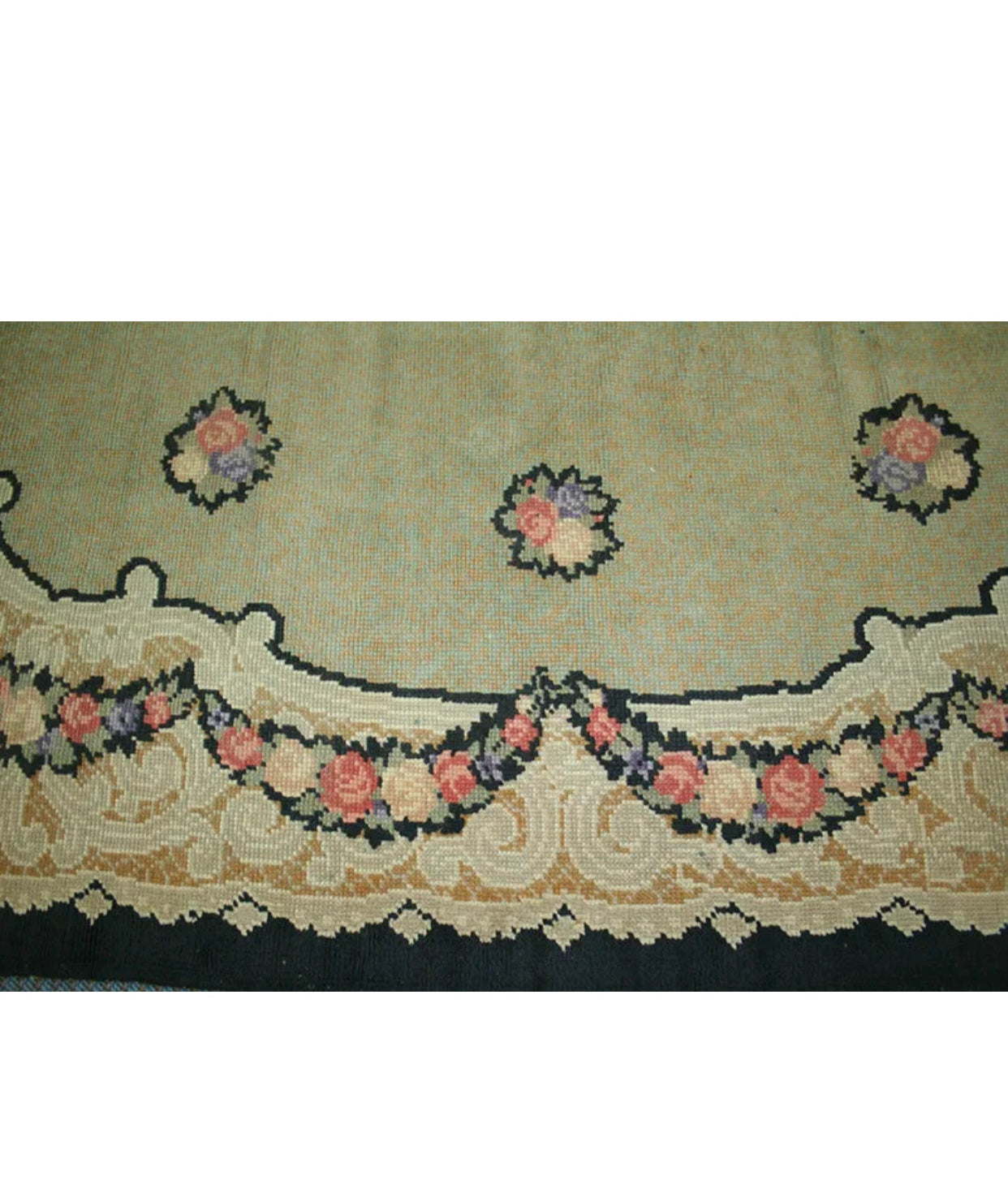 An Antique Decorative Spanish Savanneri Rug