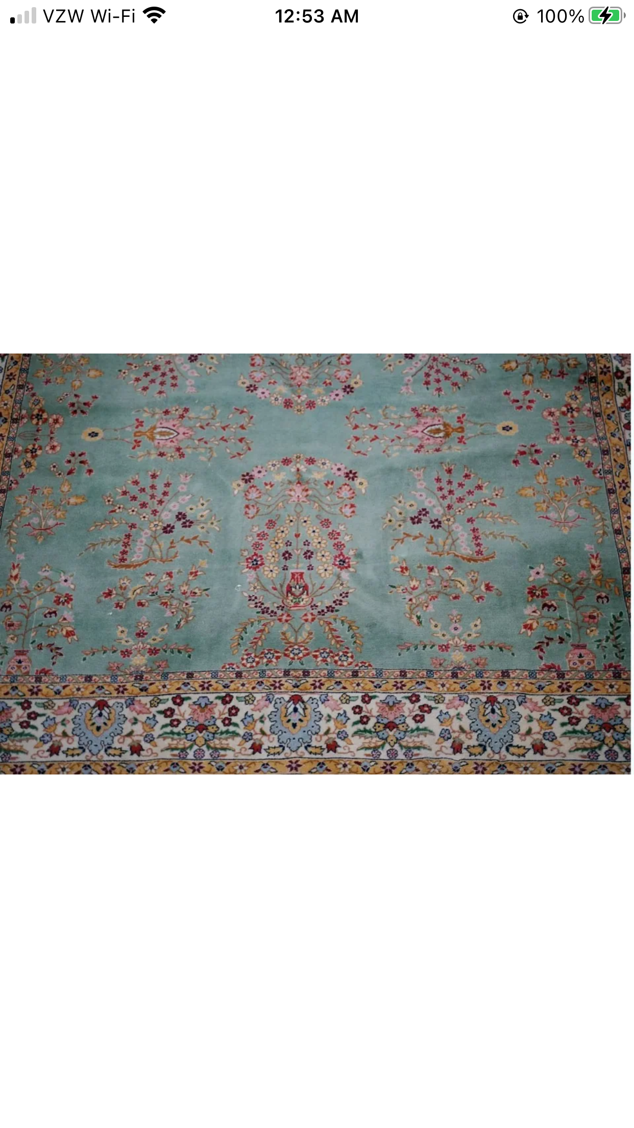 A Vintage 8’ x 8’ Persian Kerman Rug