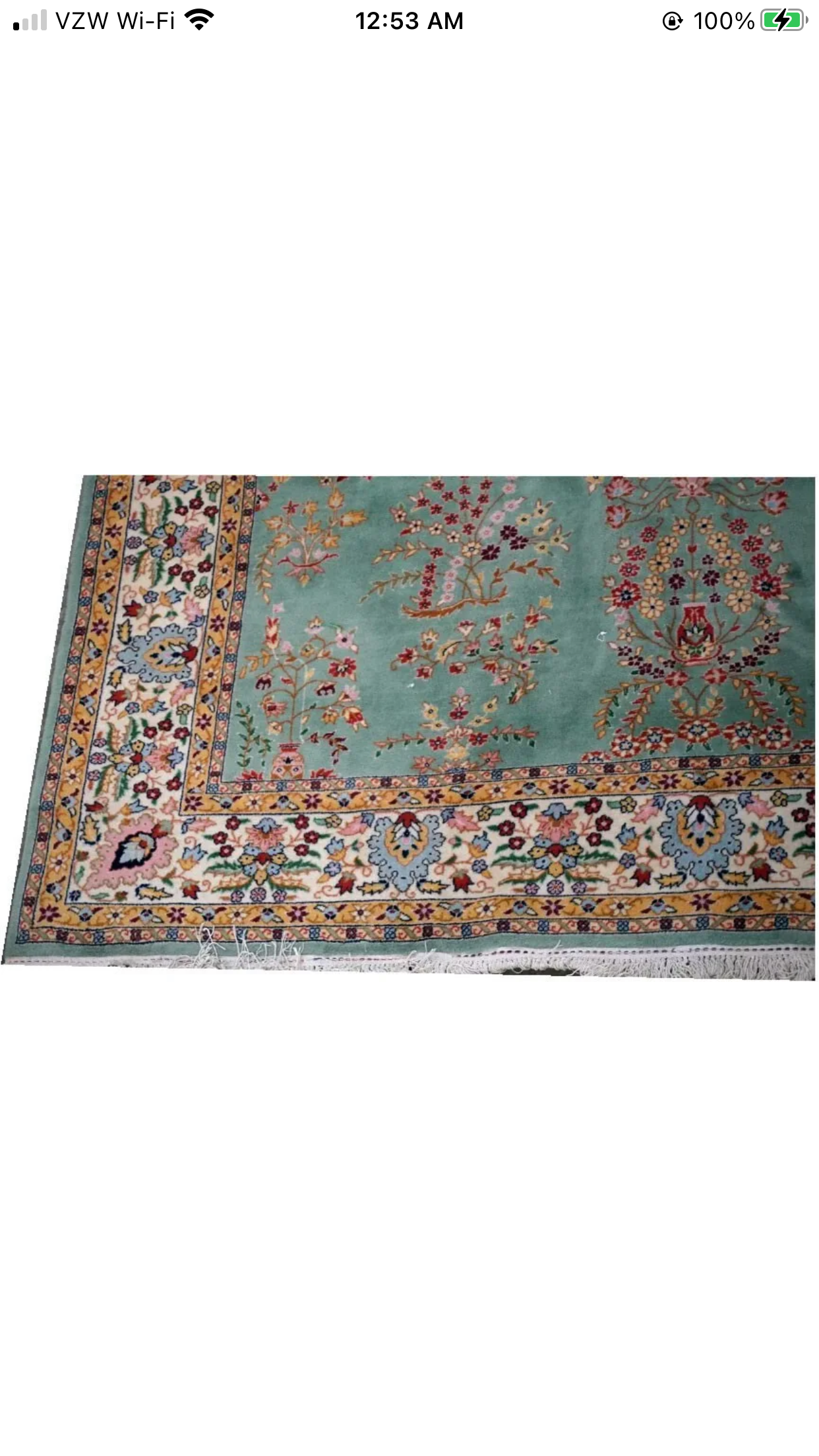 A Vintage 8’ x 8’ Persian Kerman Rug