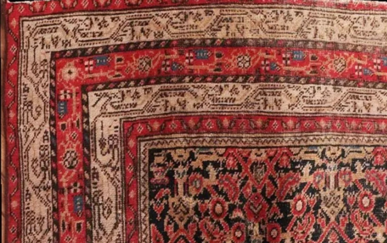 Antique 16’ Gallery Size Worn Out Persian Malayer Rug