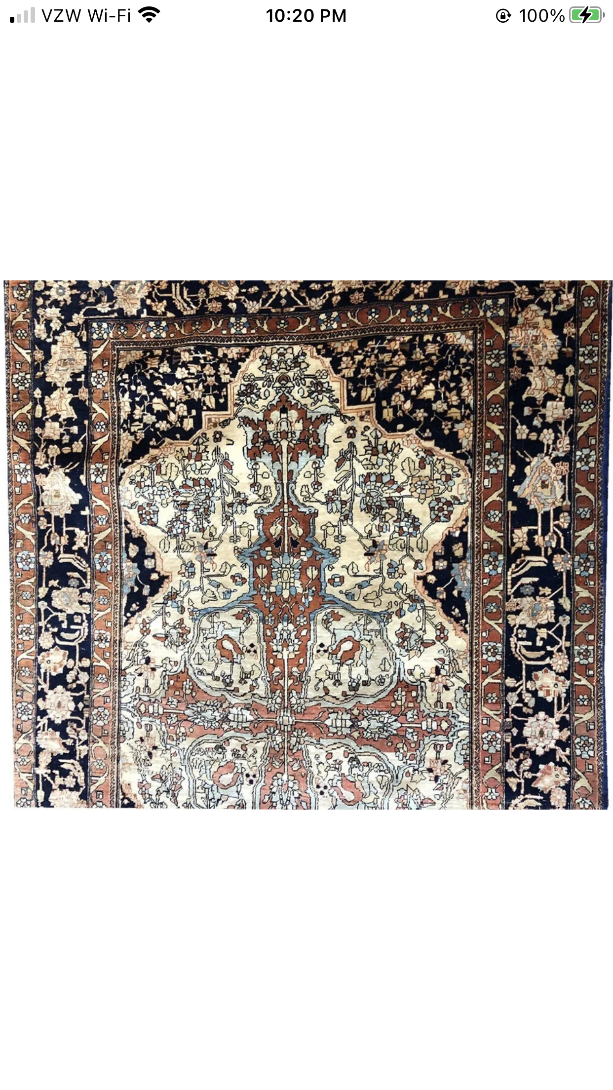 Antique Exotic Persian Mohtashem Rug