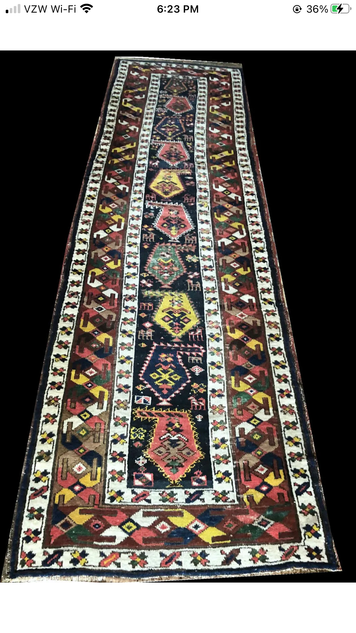 An Antique Tribal Persian Shahsavan Hallway Runner Rug