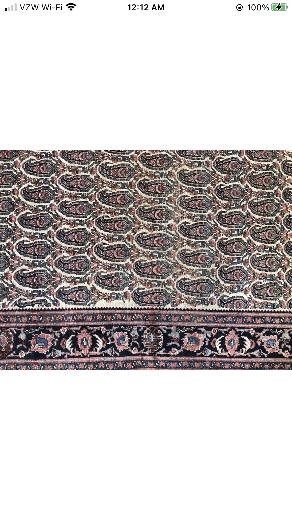 An Antique Decorative Persian paisley Design aKurd Bidjar Rug