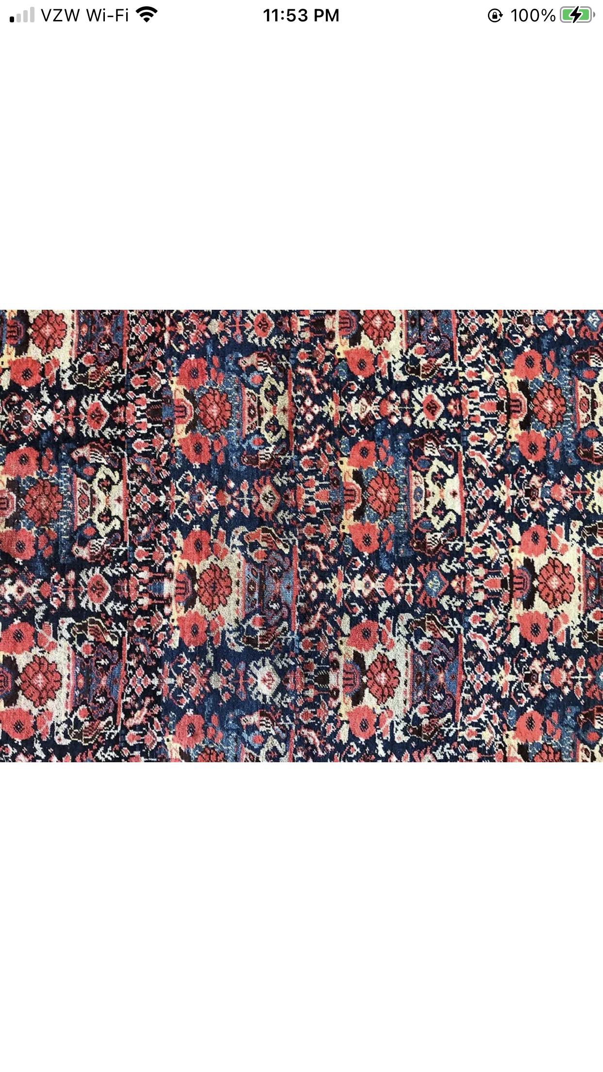 A Fabulous Antique Persian Zelli Drsign Malayer Rug