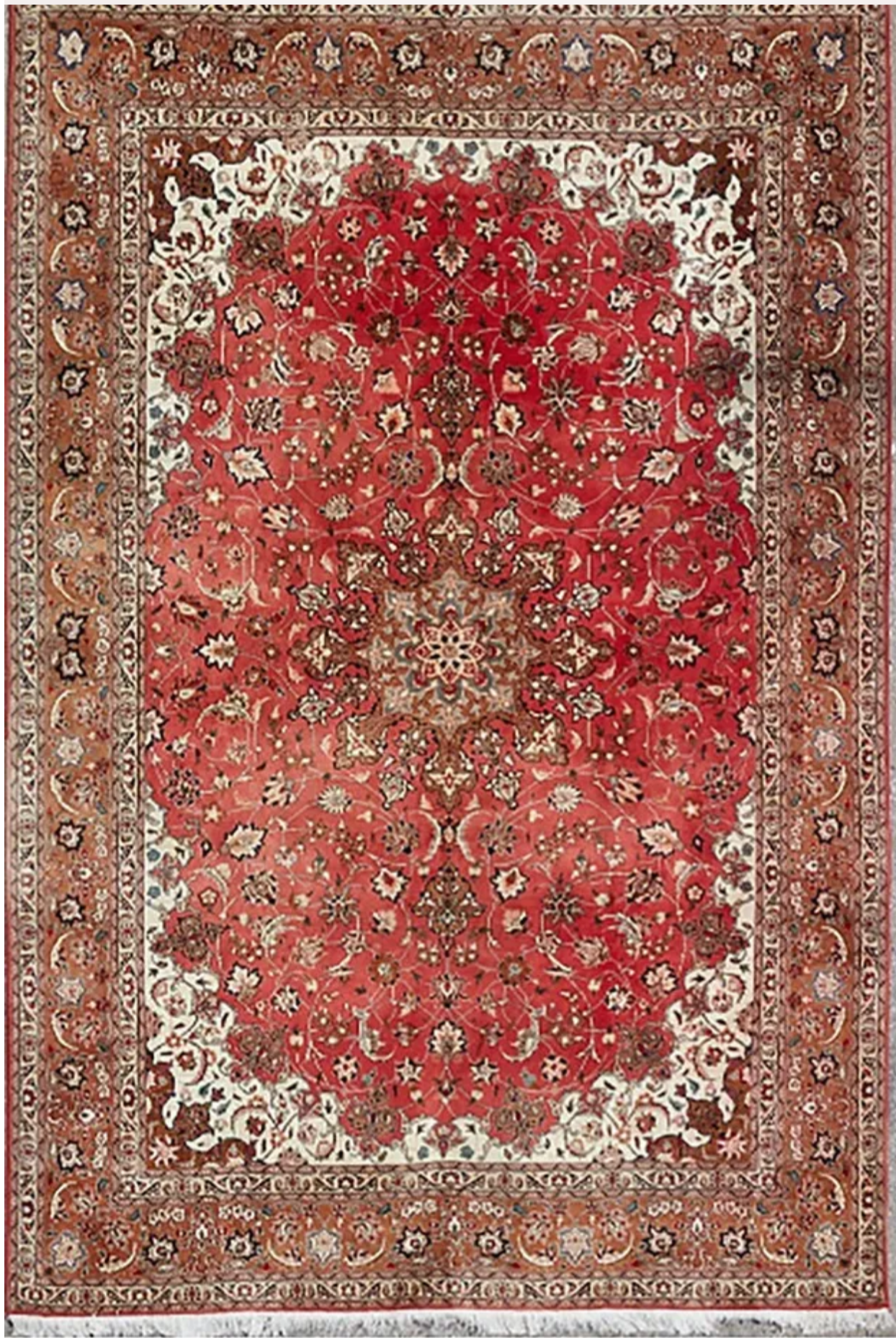 400 KPSI Wool&Silk Persian Tabriz Rug