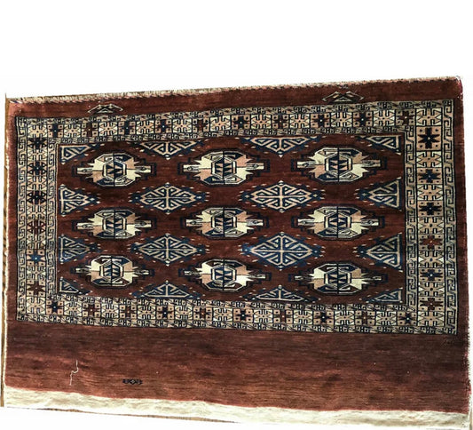 Antique Tribal Turkoman /Yamout Chuval Rug