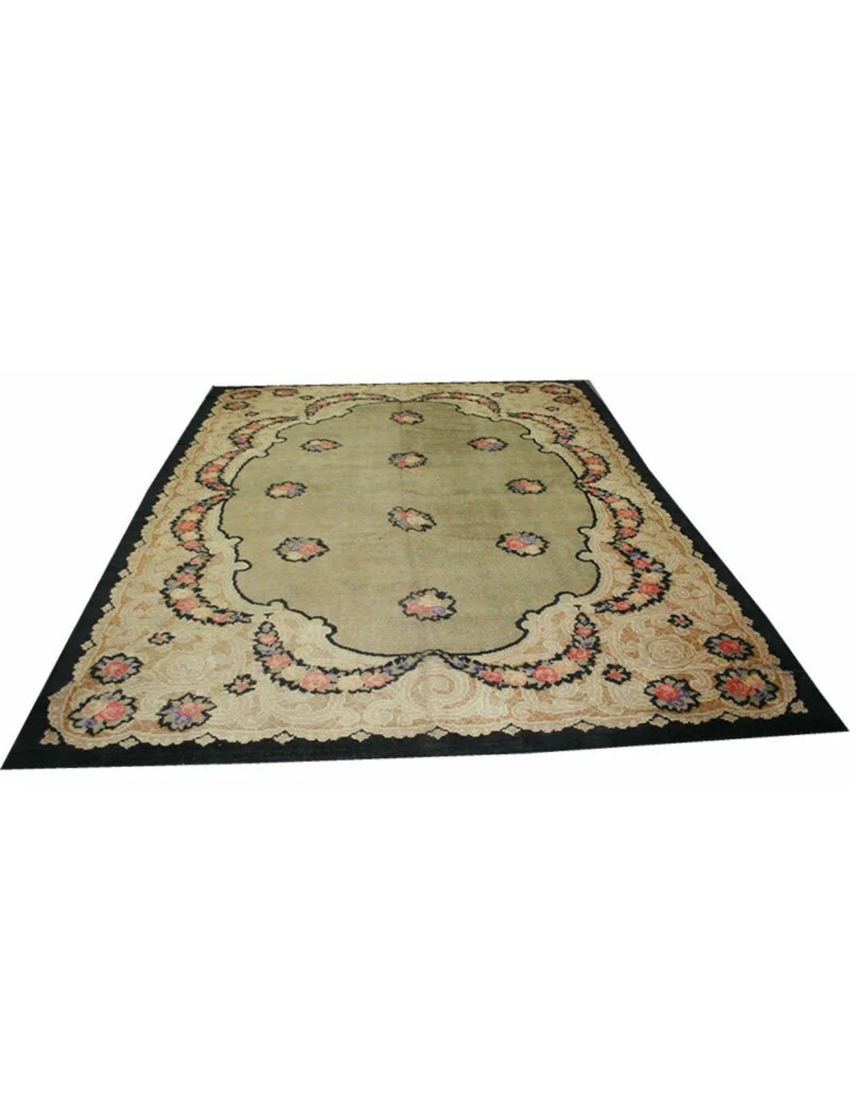 An Antique Decorative Spanish Savanneri Rug