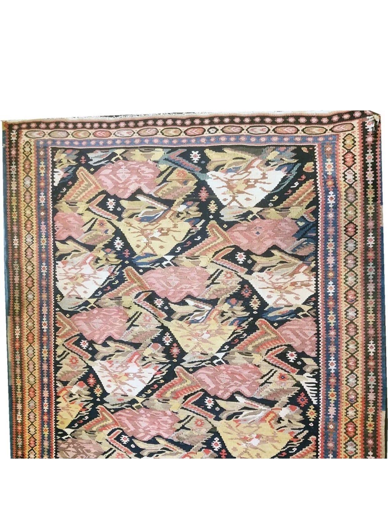 A Vintage Unusual Abstract/ Art Deco Pattern Persian Bidjar Rug