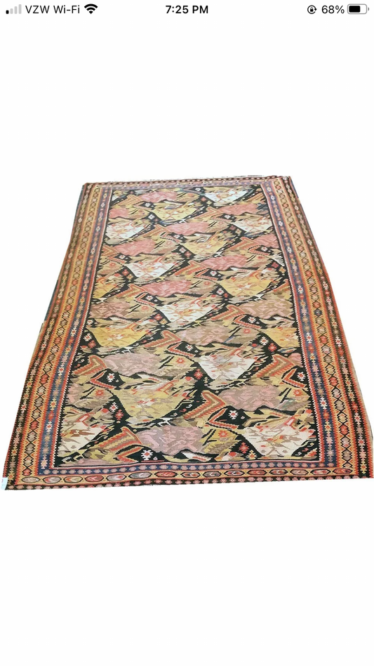 A Vintage Unusual Abstract/ Art Deco Pattern Persian Bidjar Rug