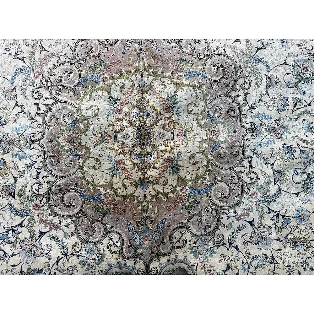A Sensational 10' x 13' Silk & Wool 60 Raj Genuine Persian Tabriz Rug