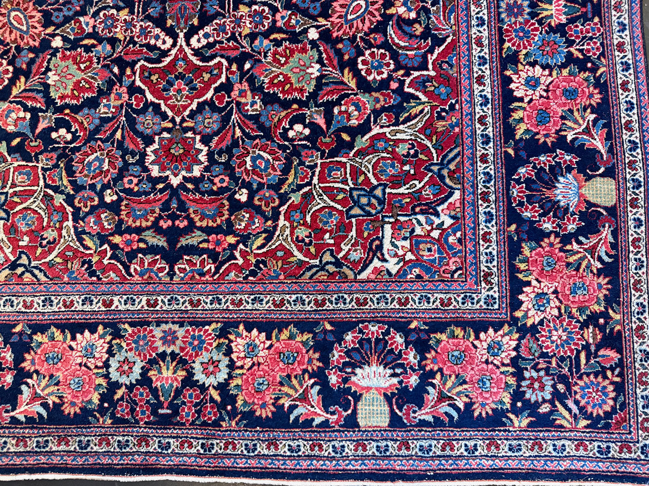 An Antique Classic Traditional Persian Kashan Rug