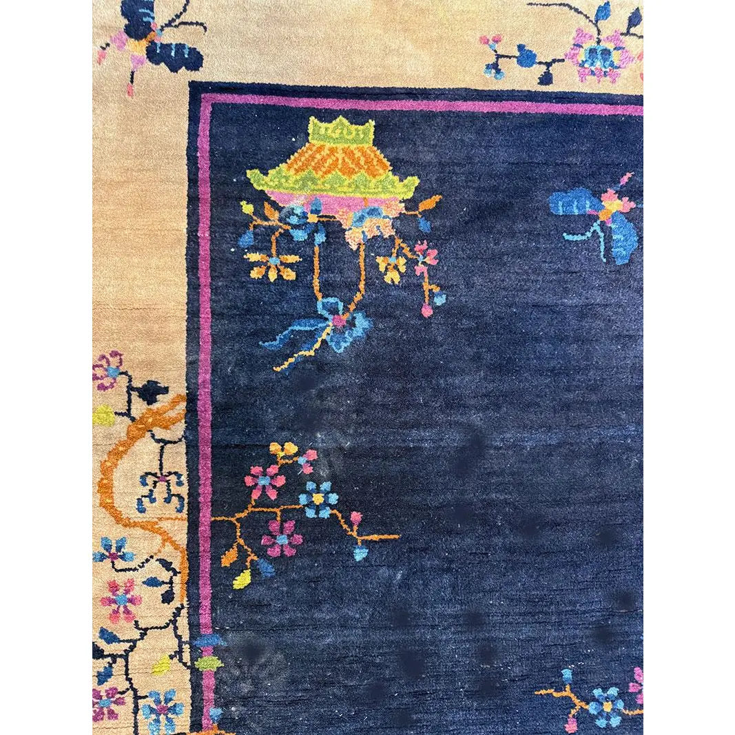 An Antique 3' x 5' Art Deco Chinese Rug Circa 1920