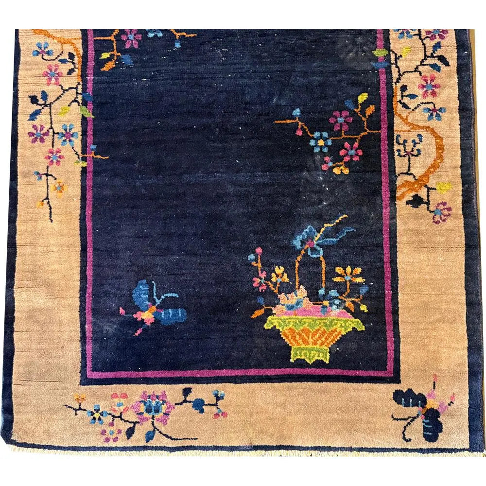 An Antique 3' x 5' Art Deco Chinese Rug Circa 1920