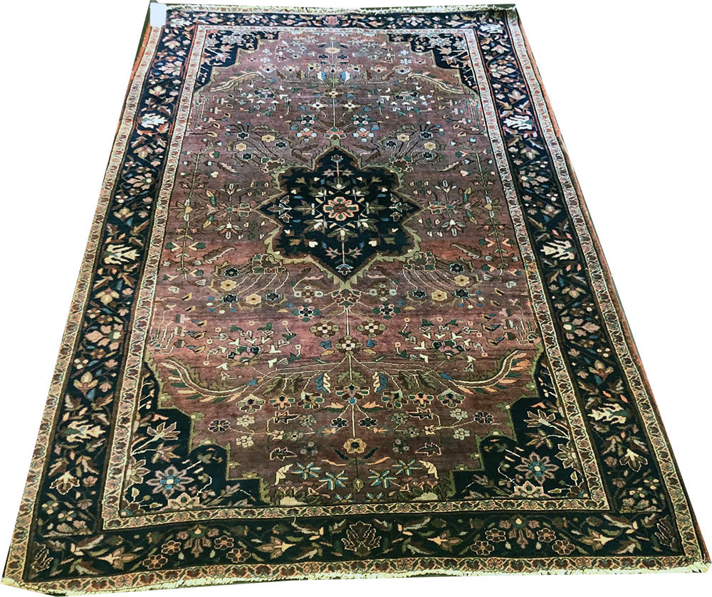 Antique Purple Ground Genuine Ferahan Sarouk Rug