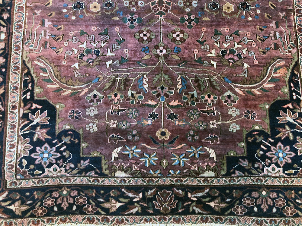 Antique Purple Ground Genuine Ferahan Sarouk Rug