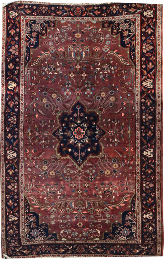 Antique Purple Ground Genuine Ferahan Sarouk Rug