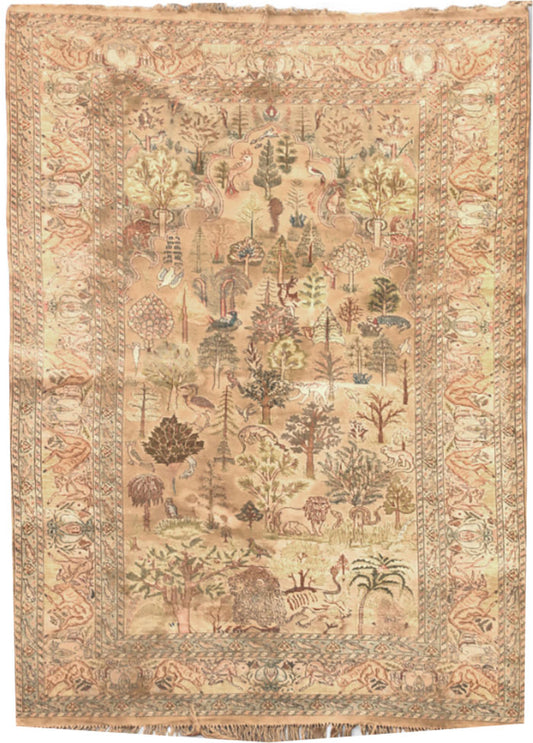 A Sensational Antique Turkish Silk Keyseri Rug