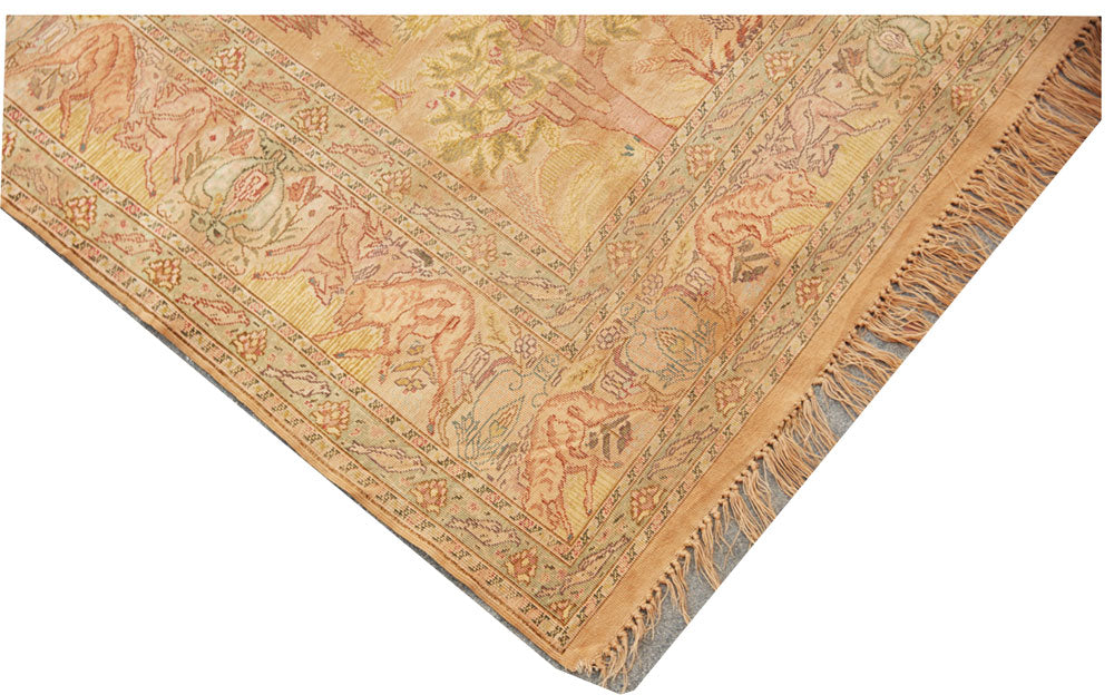 A Sensational Antique Turkish Silk Keyseri Rug