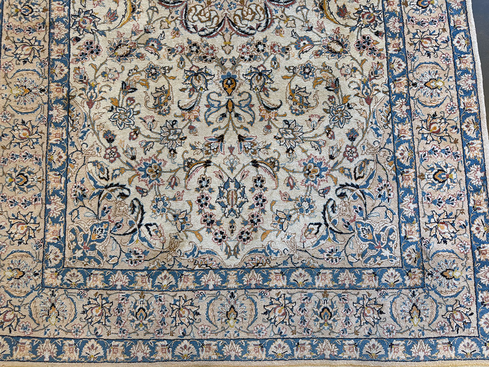 Sensational 600 KPSI Silk & Wool Persian 6 Ply/6 La Nain Area Rug