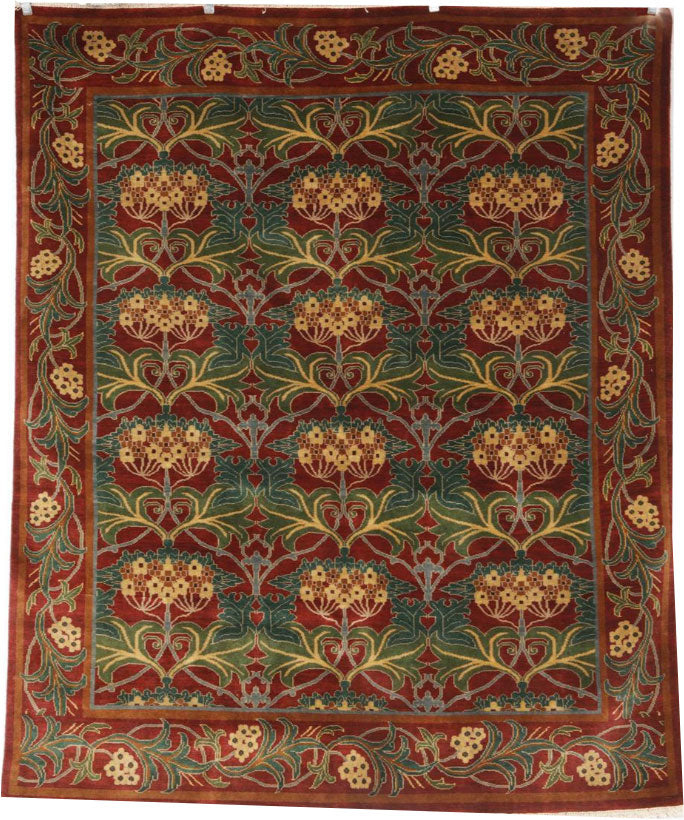 A Vintage English William Morris Arts & Crafts Style Rug